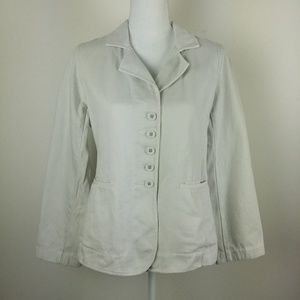 Eileen Fisher Ivory Hemp Cotton Jacket Small/Large